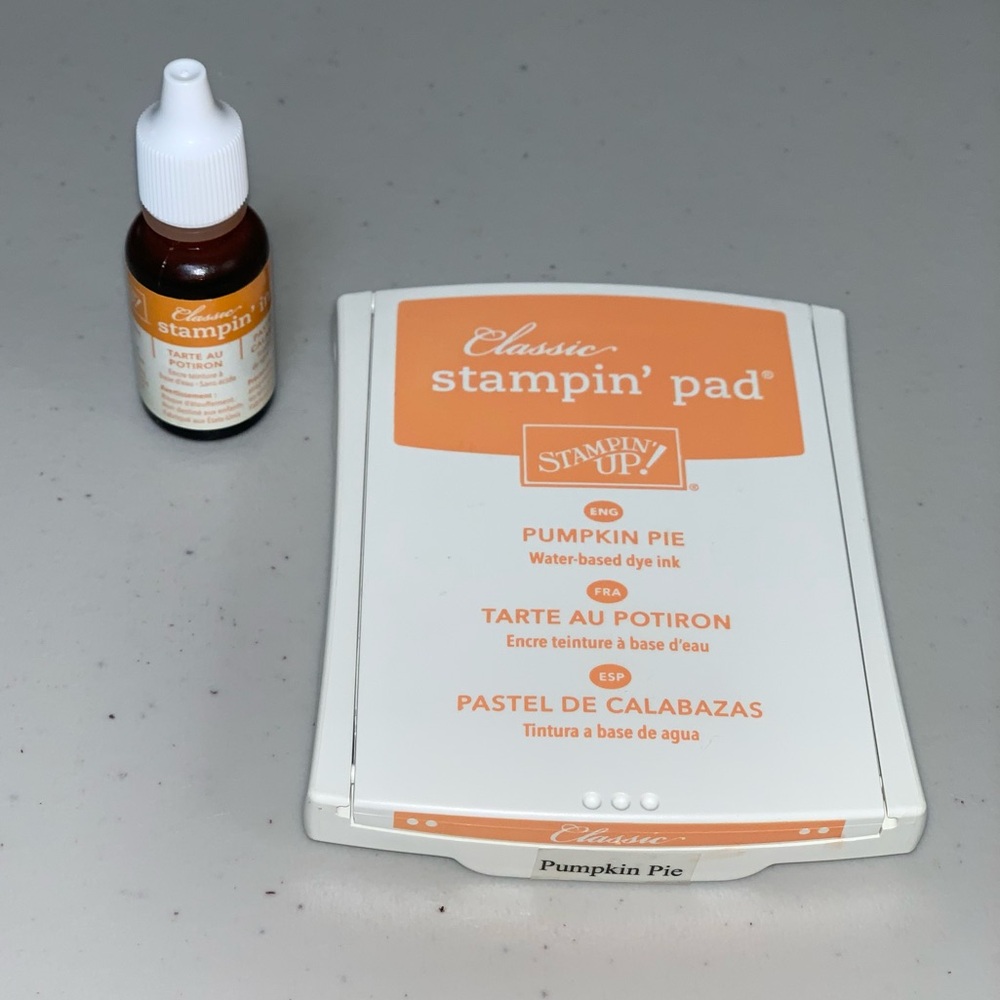Stampin Up Ink Pad Pumpkin Pie Orange Blossom Classic Refill Ink Bottle Scrapbok